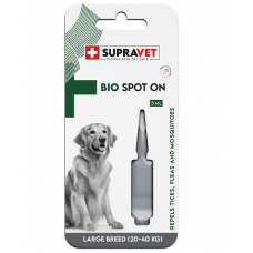 SUPRAVET BÜYÜK IRK KÖPEK DERI VE TÜY BAKIM YAĞI; BIT PIRE KENE DIŞ PARAZIT ENSE DAMLASI 20-40 KG 10'LU