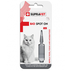 SUPRAVET KEDİ DERİ VE TÜY BAKIM YAĞI; BİT PİRE KENE DIŞ PARAZİT ENSE DAMLASI 10'LU