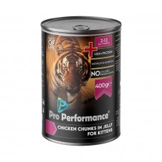 PRO PERFORMANCE 400GR KITTEN CHICKEN CHUNKS IN JELLY KONSERVE