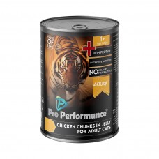 PRO PERFORMANCE 400GR ADULT CAT CHICKEN CHUNKS IN JELLY KONSERVE
