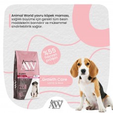 ANİMAL WORLD PUPPY DOG GROWHT CARE LAMB & RİCE 15 KG